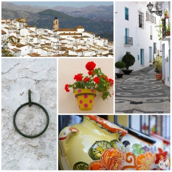 Malaga villages clockwise: Algatocin, Frigiliana, Mijas, Almo © Michelle Chaplow