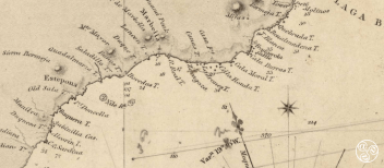 18th Century Map of watchtowers on coast