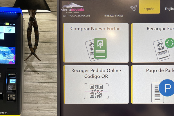 You can buy your ski pass in advance online, or in the many machines dotted around the resort © Michelle Chaplow