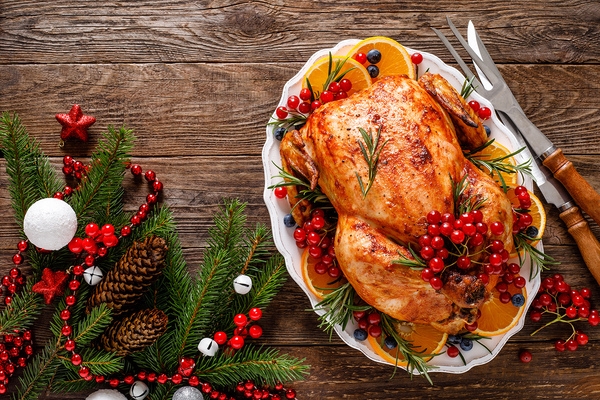 The final touches of Berries and an Andalucia orange will make your  Christmas turkey, extra special  © Istockphoto