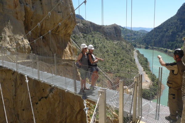 Wobbly Bridge with superb views  © Michelle Chaplow