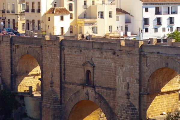The spectacular setting of Ronda situated on top a of deep gorge spanned by a magnificent stone bridge © Michelle Chaplow