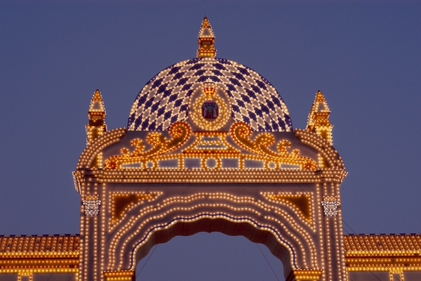 The first thing you'll see when you arrive at the Seville Fair from the city centre is the portada - the gateway © Michelle Chaplow