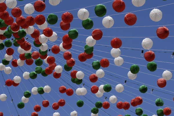 The paper lanterns that first made their appearance at the 1877 fair. © Michelle Chaplow