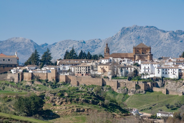 The city walls of Ronda are a series of well-preserved medieval fortifications that once protected the town, blending Moorish and later Christian architecture with dramatic views over the surrounding landscape © Michelle Chaplow