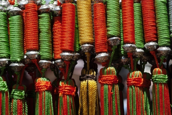 Colourful souvenirs from Tangiers.   © Michelle Chaplow