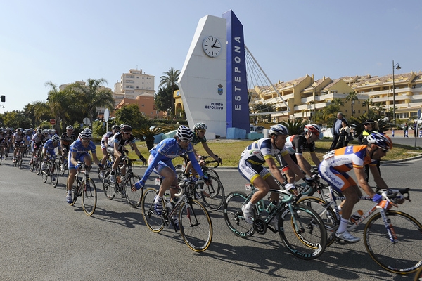 Vuelta de Andalucia 2012 passed by Estepona port © Michelle Chaplow