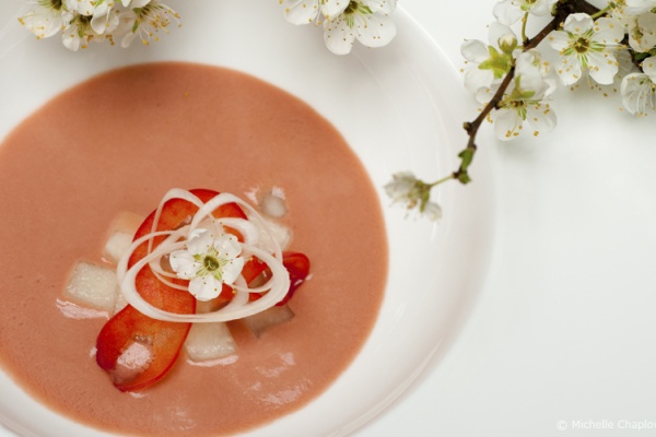 Gazpacho de Cerezas (Cherry Gazpacho)© Michelle Chaplow