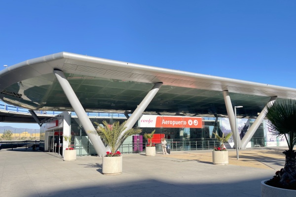 Train station at Malaga Airport. © Michelle Chaplow
