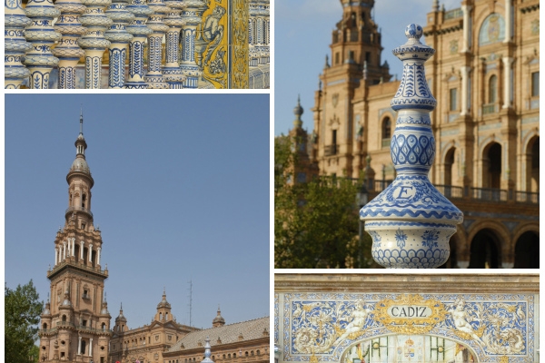 Plaza de España is a semi-circular brick building, Renaissance/neo-Moorish in style © Michelle Chaplow