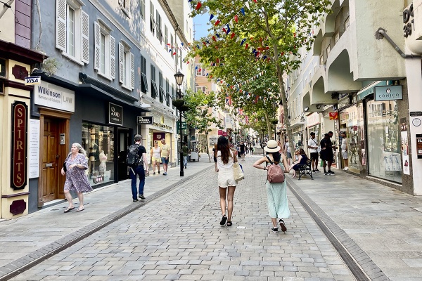 Shopping on Main Street, Gibraltar © Michelle Chaplow