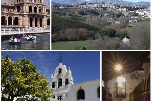 West to Portugal clockwise: Sevilla, Ronda, Huelva, Jerez © Michelle Chaplow