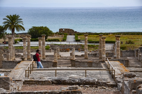 The landscape that once afforded Baelo Claudia its strategic maritime position now serves as a beautiful backdrop to the site © Michelle Chaplow