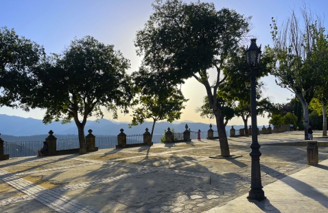 There are magnificent views of the Serrania de Ronda from the balconies of the Paseos in Ronda.