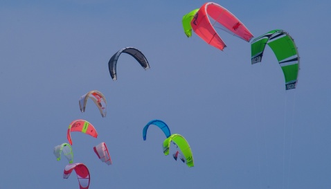 Tarifa - All the colours of the rainbow, flying in the wind © Michelle Chaplow