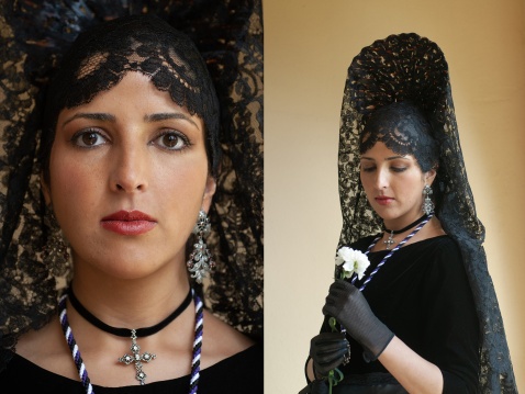 'Widows' taking part in Holy Week in Ronda 