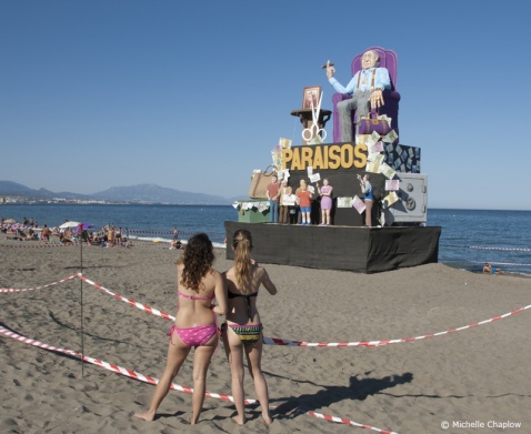 Admiring the pre- bonfire artworks way back in 2013 © Michelle Chaplow