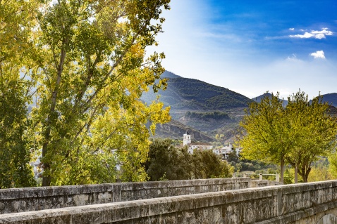  Restábal, from the historic stone bridge on the río Torrente © Moichelle Chaplow
