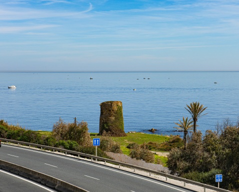 Elevated views of Torre de la Chullera Watchtower. © Michelle Chaplow