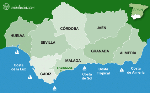 Sabinillas locator map