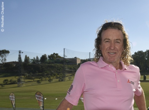 Miguel Angel Jimenez on the academy club house balcony  © Michelle Chaplow