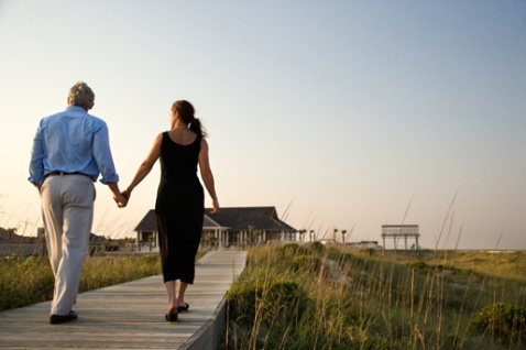 Couple taking a relaxing stroll © iStock