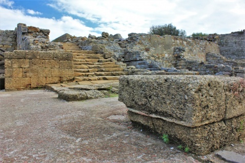 Augustan building with the grand staircase  