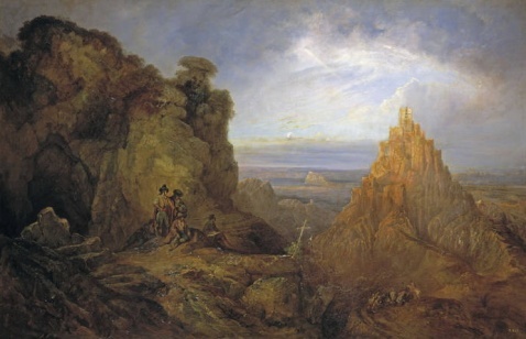 Castillo de Gaucin 1849 by Perez-Villamil. Prado Museum Madrid