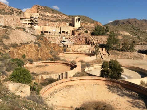 Dominating the village on a nearby hill are the ruins of the 'Denver' process pl