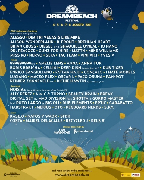 Dreambeach 2021 line up that was cancelled due to Cronavirus