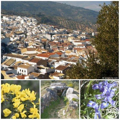 The village of El Gastor, yellow gorse, an ancient dolmen and © Michelle Chaplow