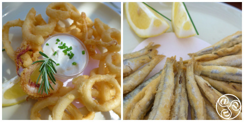 "Boquerones fritos", fried anchovies and calamares (calamari) © Michelle Chaplow