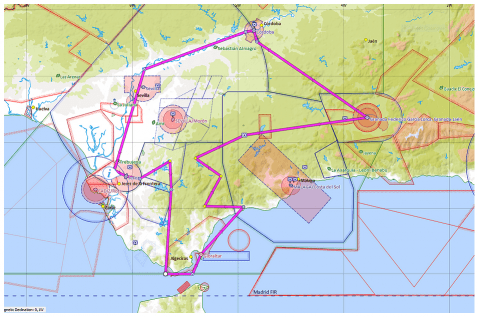 Al Andalus team route Pooleys Dawn to Dusk Competition 2021