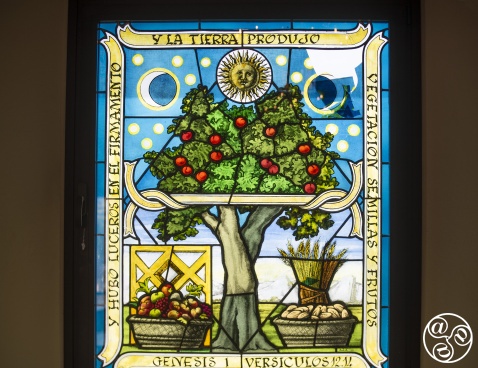 Beautiful Stained glass windows in the Sotogrange Church - Parroquia de Nuestra Señora de la Merced © Michelle Chaplow