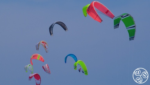Tarifa - All the colours of the rainbow, flying in the wind © Michelle Chaplow