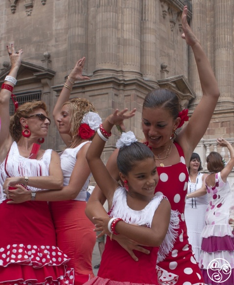 Dancing 'sevillanas' at the Malaga Feria