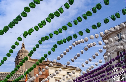 The Malaga skies are adorned with decorations