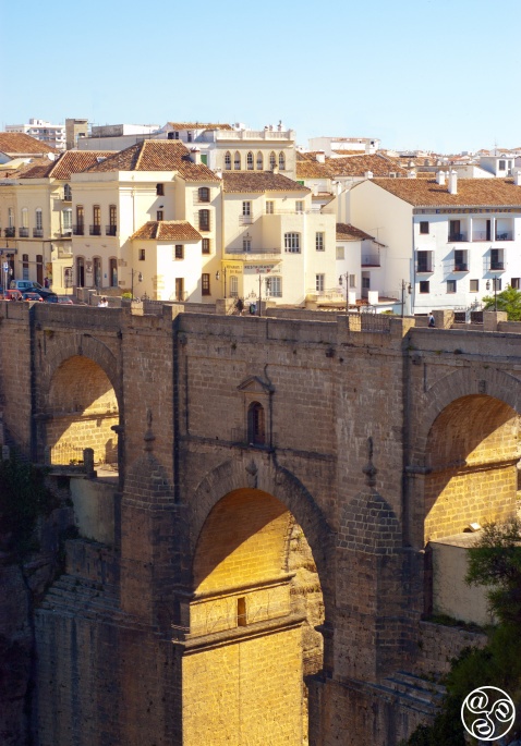 The spectacular setting of Ronda situated on top a of deep gorge spanned by a magnificent stone bridge © Michelle Chaplow