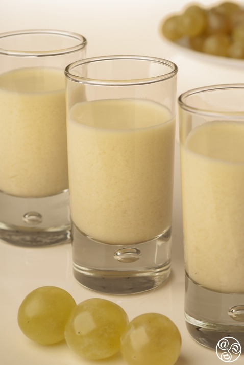 Ajoblanco  (ajo blanco) is a delicious Spanish cold Almond soup typical from Granada and Málaga © Michelle Chaplow