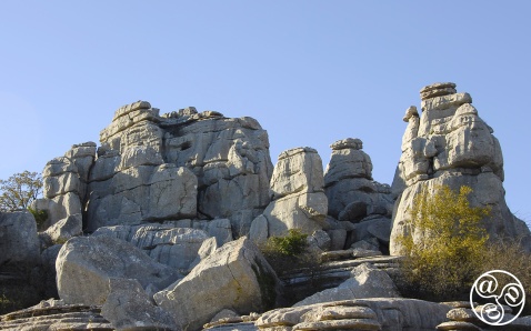 The extraordinary limestone rock formations of El Torcal, Antequera.