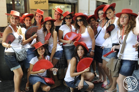 Local Malagueñas enjoying their home town feria. © Michelle Chaplow