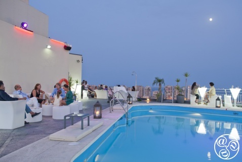 Chill out lounge on the top of the Hotel AC Malaga Palacio © Michelle Chaplow