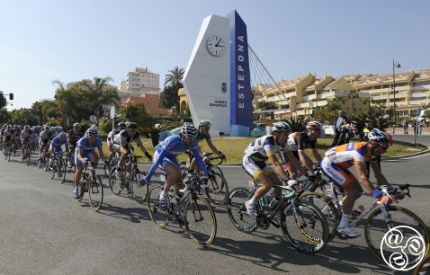 Vuelta de Andalucia 2012 passed by Estepona port © Michelle Chaplow