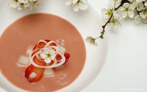 Gazpacho de Cerezas (Cherry Gazpacho)© Michelle Chaplow