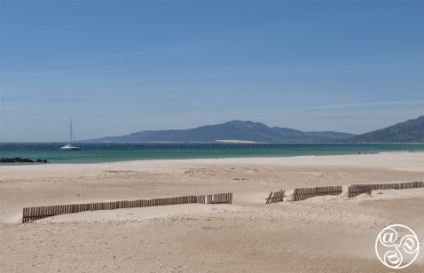 Golden sands and blue skies at Los Lances beach, Tarifa. © Michelle Chaplow