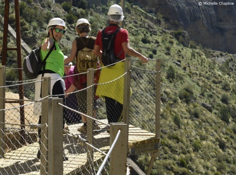 Loads of happy faces on the Camino del Rey © Michelle Chaplow