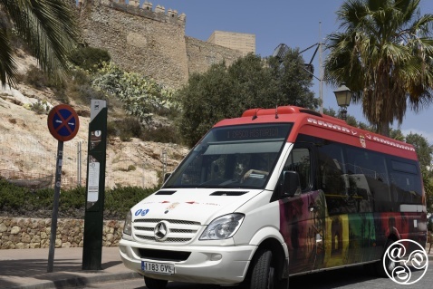 Local bus in Almera city by the Alcazaba © Michelle Chaplow