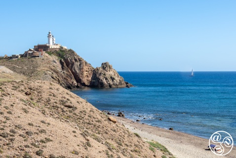 Cabo de Gata cape, beach  and lighthouse © Michelle Chaplow