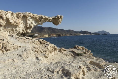 The Fossil Dunes of Los Escullos, a famous natural monument - fossilized sand dunes which have turned to soft stone with a strange, arm-like section jutting out. The Fossil Dunes of Los Escullos, a famous natural monument - fossilized sand dunes which have turned to soft stone with a strange, arm-like section jutting out. © Michelle Chaplow