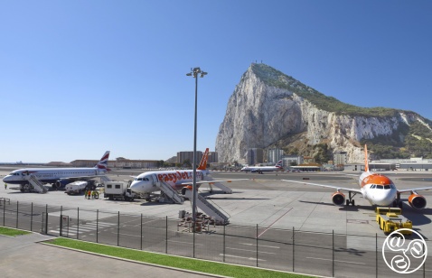 The airport of Gibraltar is stunning because planes land dramatically right next to the sea, with the famous Rock of Gibraltar towering over the runway. EasyJet is the largest airline operator, with the airport also being served by British Airways.© Michelle Chaplow